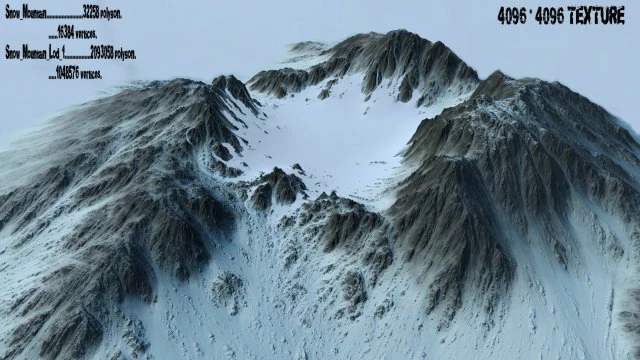 snow mountain6 3D Model .c4d .max .obj .3ds .fbx .stl .blend 