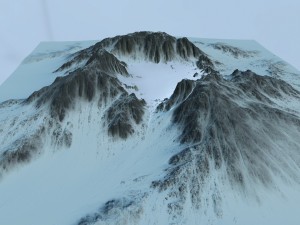 snow mountain6 3Dモデル