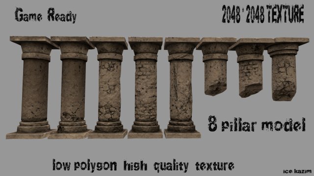 pilarset 3D Model .c4d .max .obj .3ds .fbx .stl .blend 
