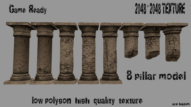 pilarset 3D Model .c4d .max .obj .3ds .fbx .stl .blend