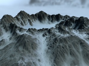snow volcano Modelo 3D