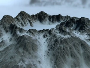 हिम ज्वालामुखी 3D मॉडल