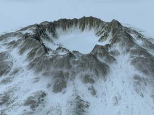 snow volcano Modelo 3D