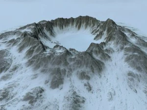 हिम ज्वालामुखी 3D मॉडल