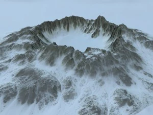 हिम ज्वालामुखी 3D मॉडल