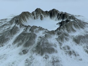 snow volcano Modelo 3D