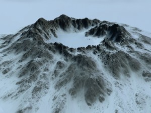 snow volcano Modelo 3D