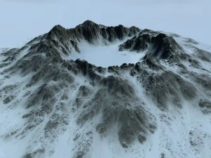 हिम ज्वालामुखी 3D मॉडल