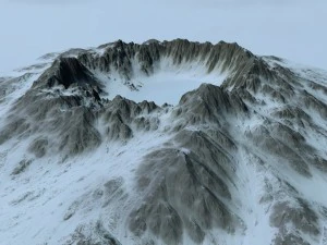 हिम ज्वालामुखी 3D मॉडल