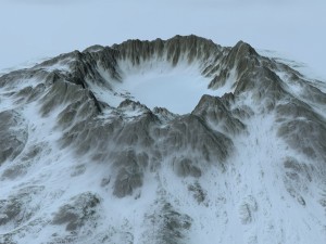 snow volcano Modelo 3D