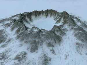 हिम ज्वालामुखी 3D मॉडल