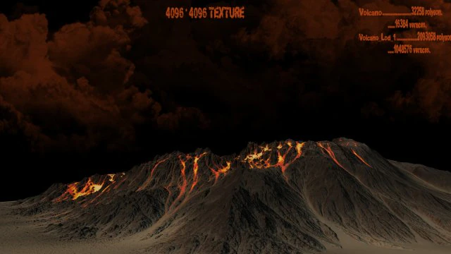 volcano 3D Model .c4d .max .obj .3ds .fbx .stl .blend