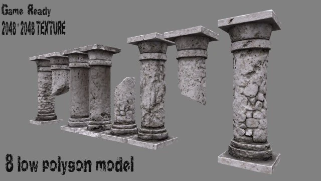 pilar6 3D Model .c4d .max .obj .3ds .fbx .stl .blend 