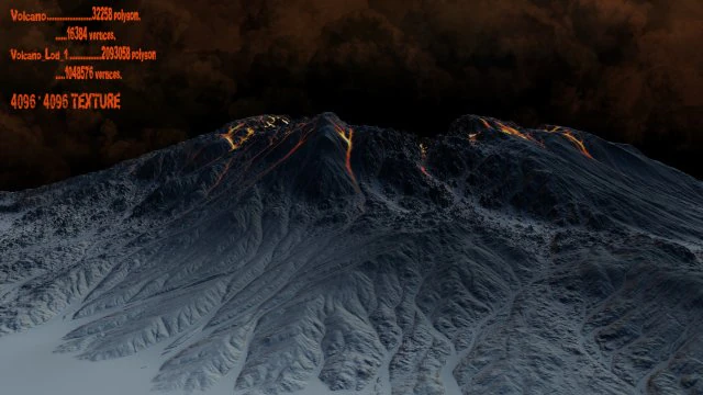 volcano12 3D Model .c4d .max .obj .3ds .fbx .stl .blend 