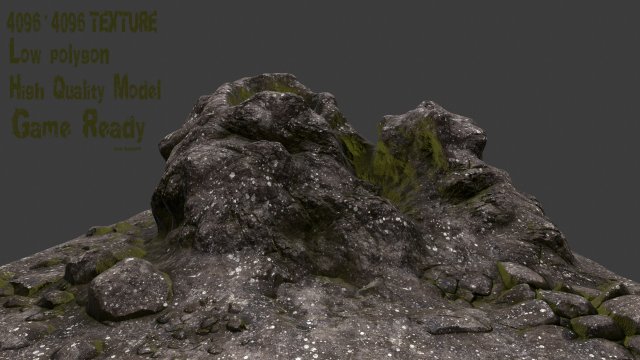 rock5 3D Модель .c4d .max .obj .3ds .fbx .stl .blend 
