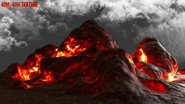 lava rock 3D Model .c4d .max .obj .3ds .fbx .stl .blend