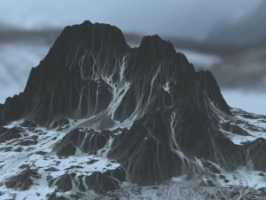 montagna di neve Modello 3D