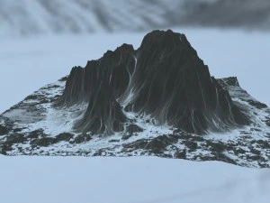 montagna di neve Modello 3D