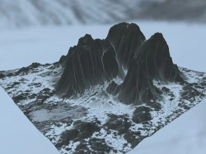 montagna di neve Modello 3D