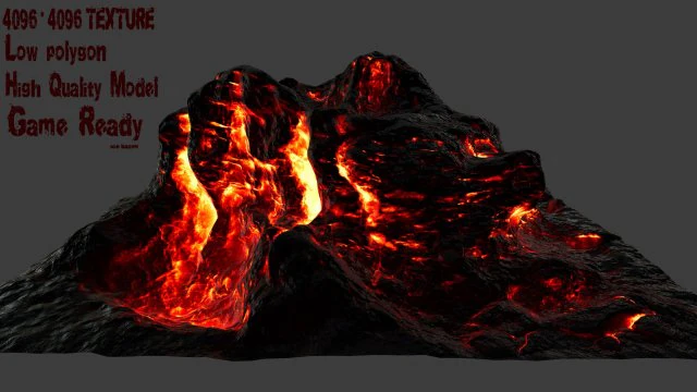 lava rock 18 3D Model .c4d .max .obj .3ds .fbx .stl .blend 