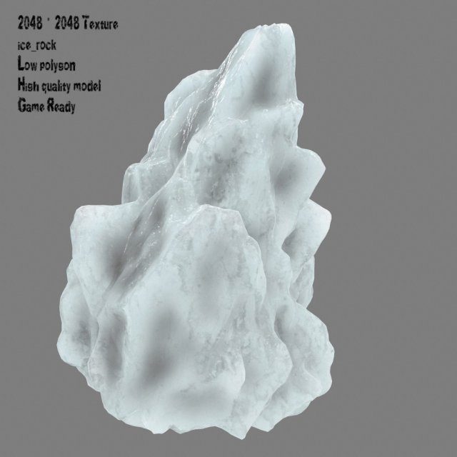ice rock 3Dモデル .c4d .max .obj .3ds .fbx .stl .blend 