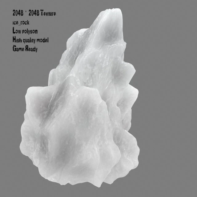ice rock 3D Model .c4d .max .obj .3ds .fbx .stl .blend