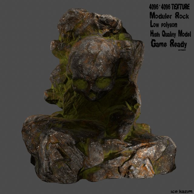 skullrock 1 3D Model .c4d .max .obj .3ds .fbx .stl .blend 