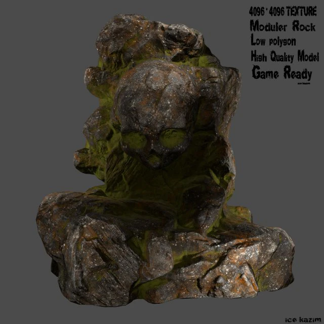 skullrock 1 3D Model .c4d .max .obj .3ds .fbx .stl .blend