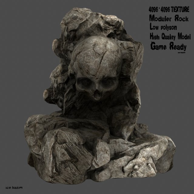 skullrock 4 3D 모델 .c4d .max .obj .3ds .fbx .stl .blend 