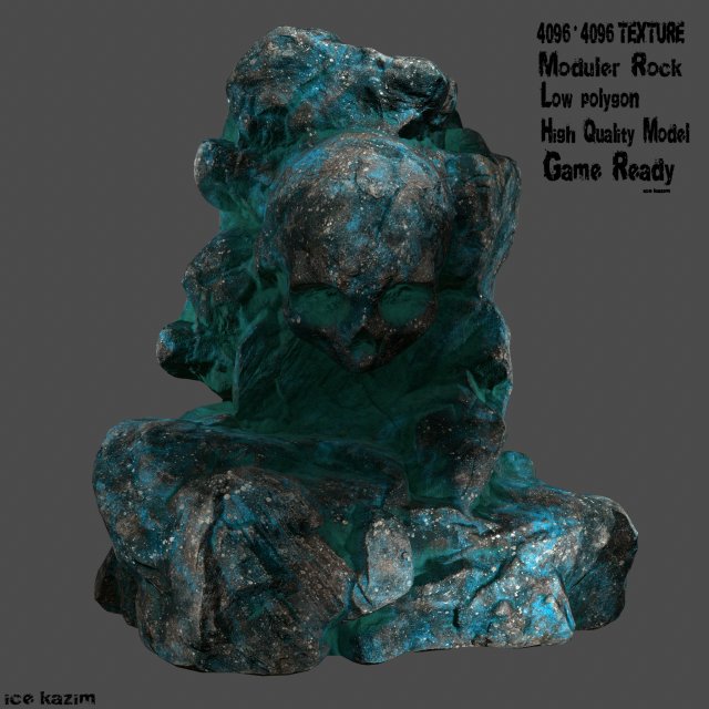 skull rock 3 Modèle 3D .c4d .max .obj .3ds .fbx .stl .blend 