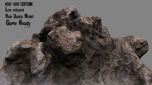 rock Model 3D .c4d .max .obj .3ds .fbx .stl .blend 