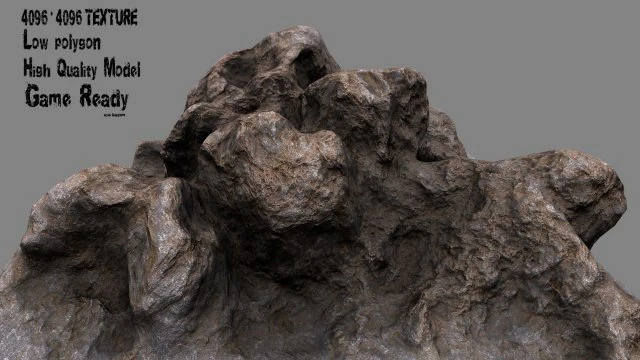 rock 3D Model .c4d .max .obj .3ds .fbx .stl .blend 