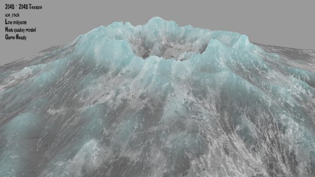 snow volcano 1 Model 3D .c4d .max .obj .3ds .fbx .stl .blend