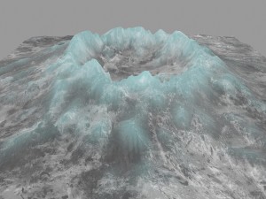 snow volcano 1 Model 3D