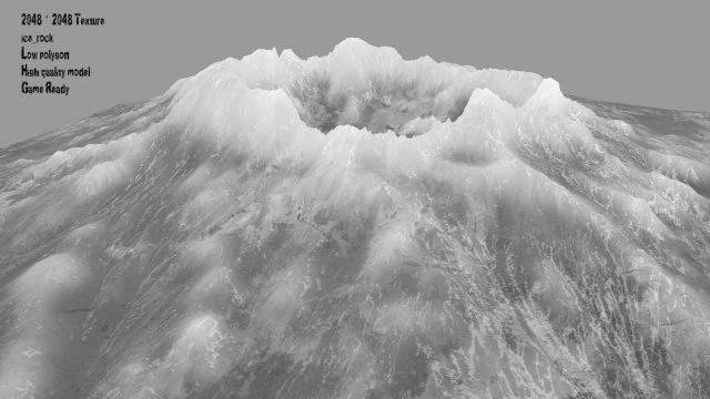 snow volcano 2 3D Model .c4d .max .obj .3ds .fbx .stl .blend