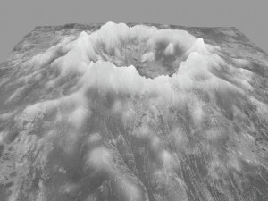 snow volcano 2 3D Model