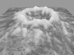 snow volcano 2 3D Model