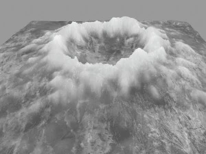 snow volcano 2 3D Model