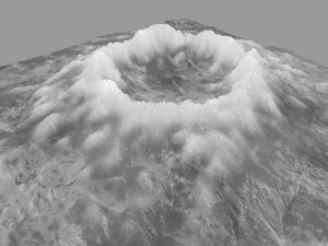 snow volcano 2 3D Model