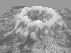 snow volcano 2 3D Model