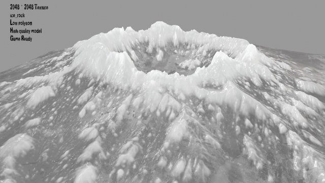 snow volcano 3 Modelo 3D .c4d .max .obj .3ds .fbx .stl .blend 