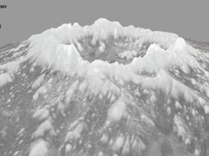 wulkan śnieżny 3 Model 3D