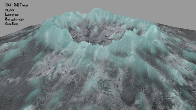 snow volcano 4 3D Model .c4d .max .obj .3ds .fbx .stl .blend 