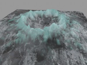 snow volcano 4 3D Model