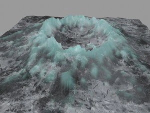 snow volcano 4 3D Model