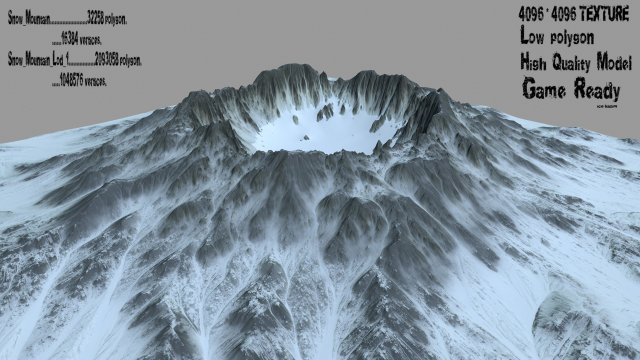 snow volcano 5 Modèle 3D .c4d .max .obj .3ds .fbx .stl .blend 