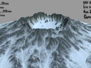 wulkan śnieżny 5 Model 3D