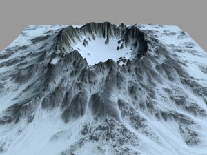 snow volcano 5 Modèle 3D