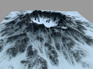 snow volcano 5 Modèle 3D