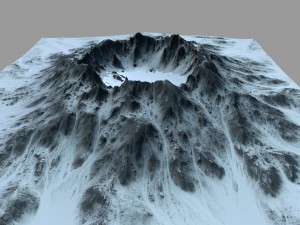 snow volcano 5 Modèle 3D